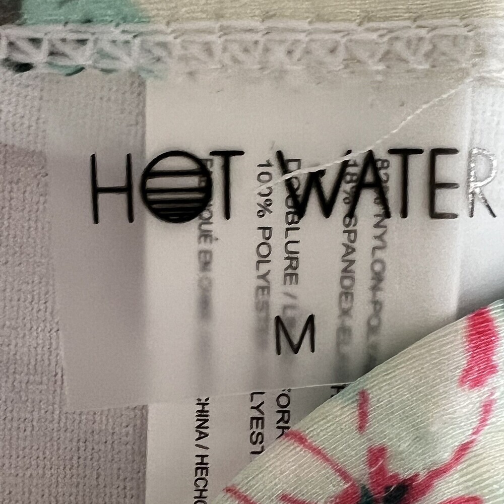 NWT Hot Water String Bikini Bottoms Jrs Medium fits Small Wild Flower Side Tie - Picture 5 of 9